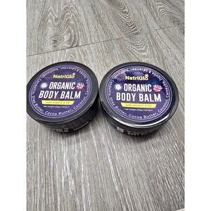 2 PACK NatriGlo Organic Body Balm‎ with Vitamin E Shea Butter Cocoa Butter 200g
